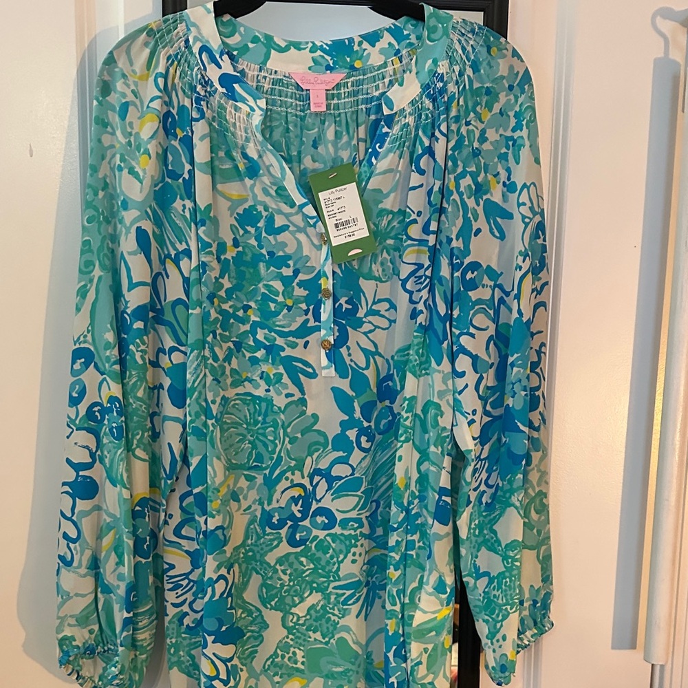 LILLY PULITZER “in a pinch” ELSA blouse NWT large